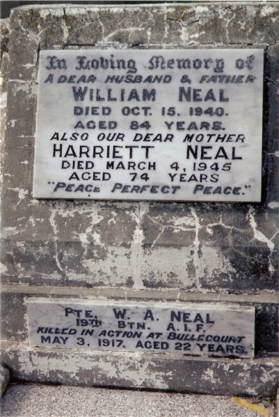 File:William Arthur Neal plaque from ancestry.jpg